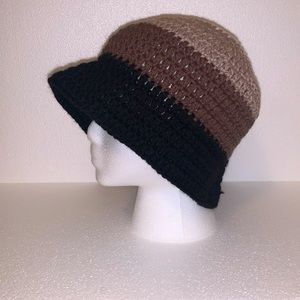 Crocheted bucket hat
